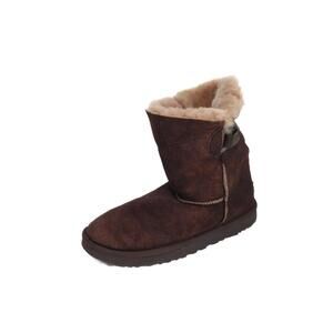 ugg Nash bootie suede brown women's shoes pull on sz 9